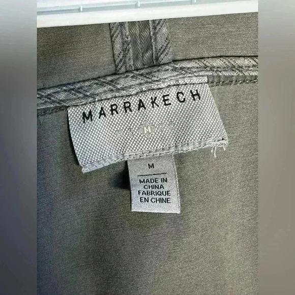 Anthropologie Marrakech Faux Fur Aviator Moto Jacket | Olive Grey | Size M - Picture 11 of 16